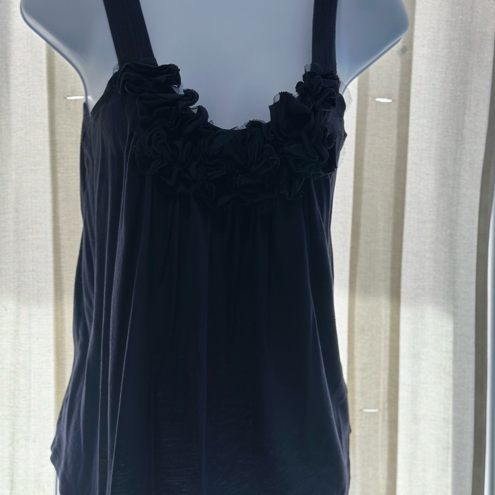 Express blue Ruffle Tank Top